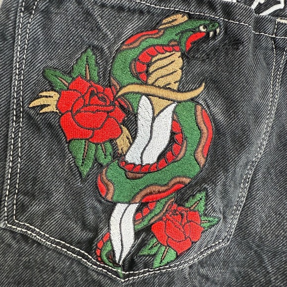 Ninth Hall Ambush Jeans Men 29 Embroidered Pockets Snake Eagle Baggy Denim Skate - Picture 13 of 16